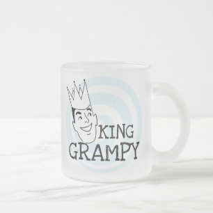 Caneca De Café Vidro Jateado Rei Grampy Camiseta e presentes
