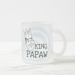 Caneca De Café Vidro Jateado Rei Mamão T-shirt e presentes