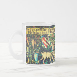 Caneca De Café Vidro Jateado Rei Medieval Arthur William Morris