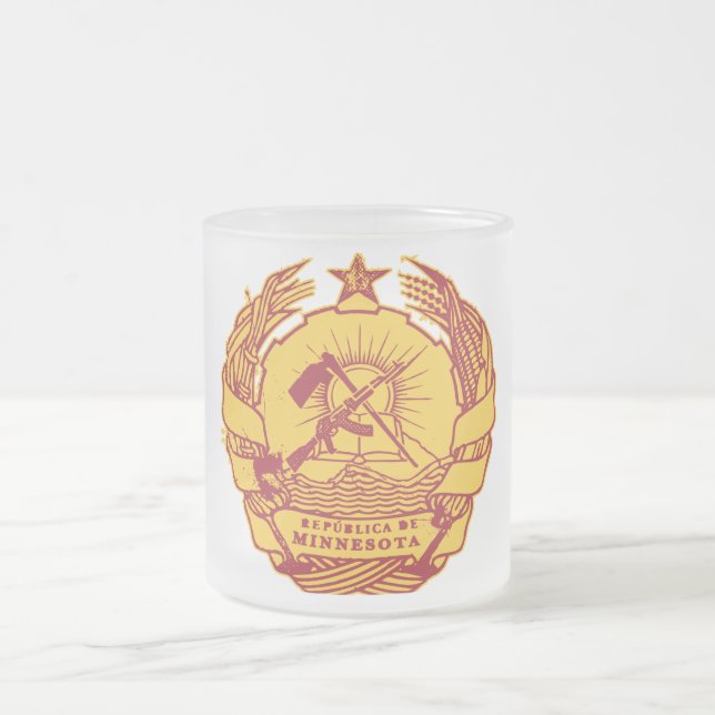 Caneca De Café Vidro Jateado Republica de Minnesota (Centro)