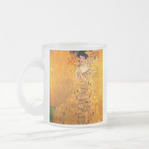 Caneca De Café Vidro Jateado Retrato de Gustav Klimt de Adele Bloch Bauer