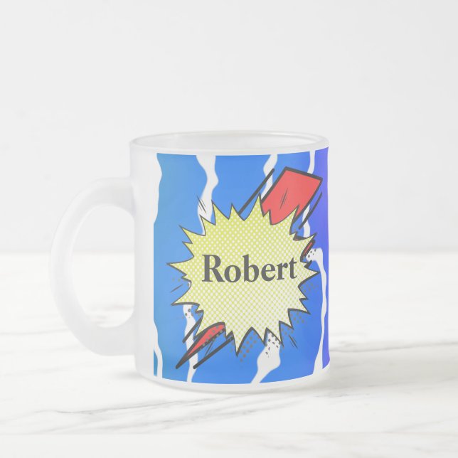 Caneca De Café Vidro Jateado Retro bubble color comic (Esquerda)
