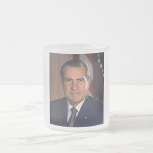 Caneca De Café Vidro Jateado Richard M. Nixon 37
