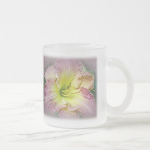 Caneca De Café Vidro Jateado Rico Rosa dia