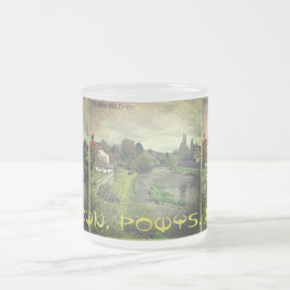 Caneca De Café Vidro Jateado Rio Hafren em Newtown, Powys, Gales