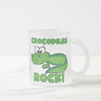 Caneca De Café Vidro Jateado Rocha dos crocodilos