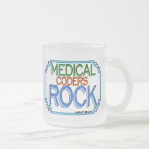 Caneca De Café Vidro Jateado Rocha médica dos codificadores