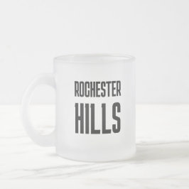 Caneca De Café Vidro Jateado Rochester Colinas Michigan - Impressa Mug de Café