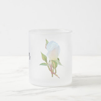 Caneca De Café Vidro Jateado Rosa