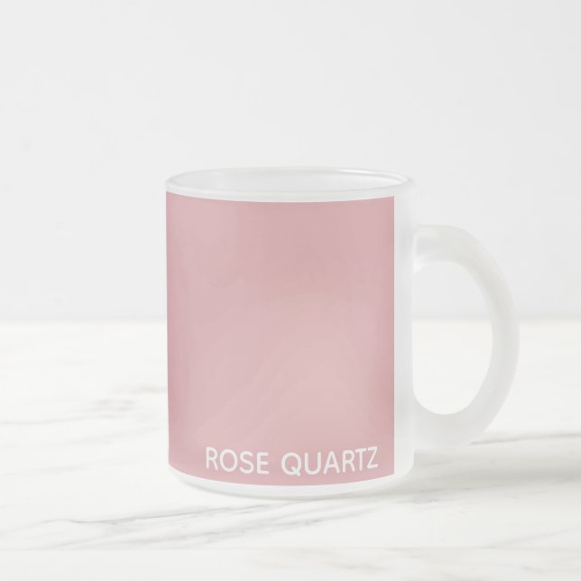 Caneca De Café Vidro Jateado Rosa Quartz - nome cor rosa (Direita)