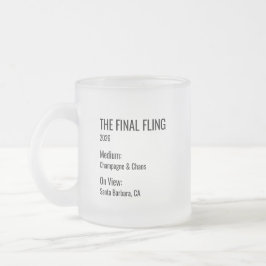 Caneca De Café Vidro Jateado Rótulo de Museu Minimalista Chic Favor de Jantar d