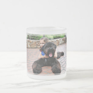 Caneca De Café Vidro Jateado Russo preto Terrier - Vader