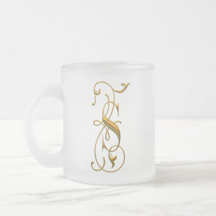 Caneca De Café Vidro Jateado S extravagante Monogrammed