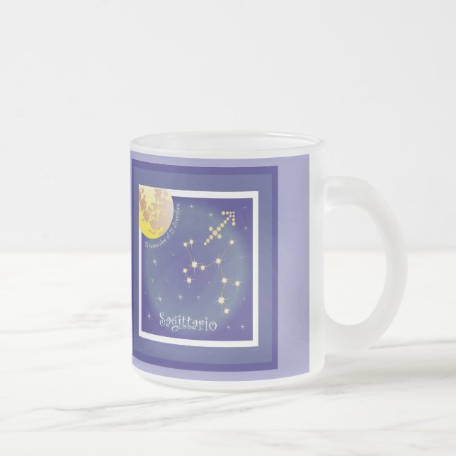Caneca De Café Vidro Jateado Sagittario 23 al novembre 21 taça dicembre (Direita)