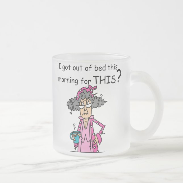 Caneca De Café Vidro Jateado Sair do humor da cama (Direita)