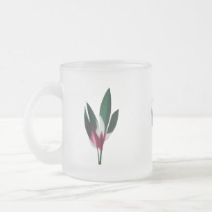 Caneca De Café Vidro Jateado Sangue de Abstrato moderno - Tampão de vidro Fosco