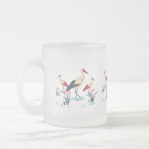 Santuário de Serene Stork - Cena de Pond Elegante