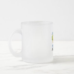 Caneca De Café Vidro Jateado Sapore di Sole Arte em Aquarela de Limão Mediterrâ