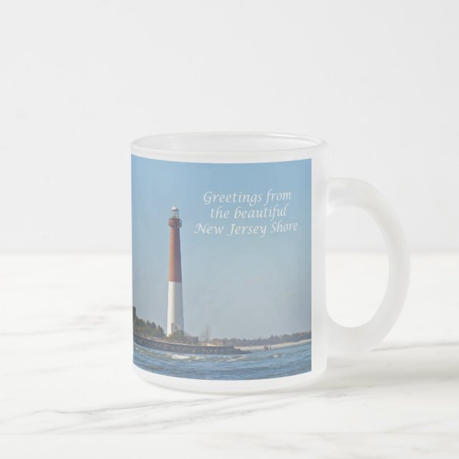 Caneca De Café Vidro Jateado Saudações De Nova Jersey - Barnegat Light (Direita)