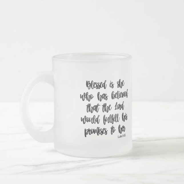 Caneca De Café Vidro Jateado Scripting Mug Personalizado (Esquerda)