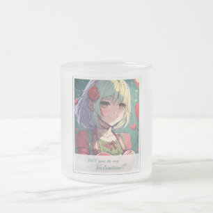 Caneca De Café Vidro Jateado Seja meu Namorados no Estilo de mangá 33420