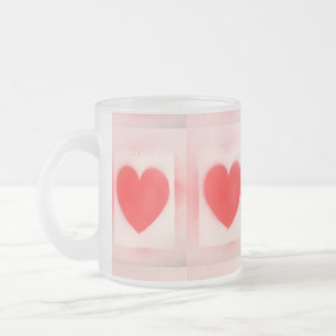Caneca De Café Vidro Jateado Seja meu Namorados vermelho nota de coração Notebo