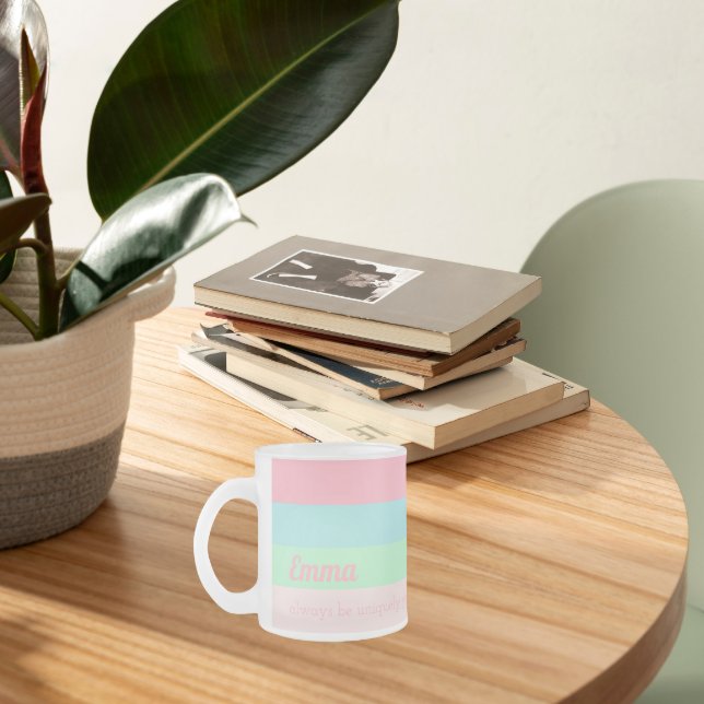 Caneca De Café Vidro Jateado Seja Sempre Único Em Sua Motivação Inspiracional (Criador carregado)