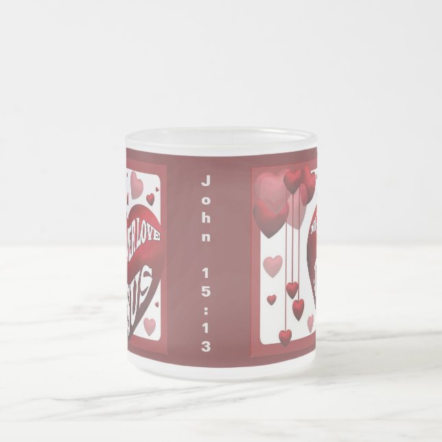 Caneca De Café Vidro Jateado Sem Maior Amor © Mug 11oz. (Centro)