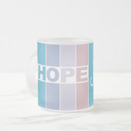 Caneca De Café Vidro Jateado Sempre Tenha Esperança