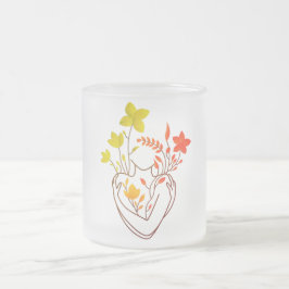 Caneca De Café Vidro Jateado Senhora da Flor - Edição Retroativa