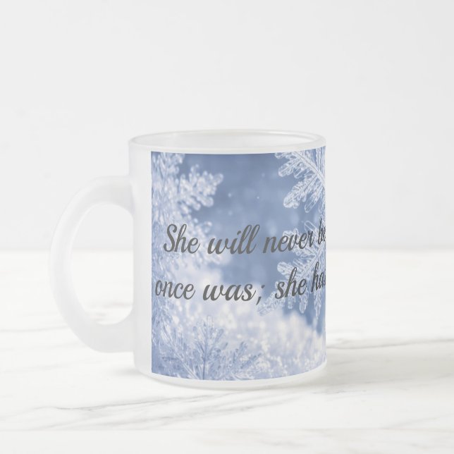 Caneca De Café Vidro Jateado She will never be the same (Esquerda)
