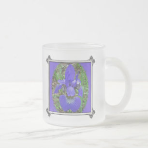 Caneca De Café Vidro Jateado Siberian Iris Wildflower - Iris sibirica