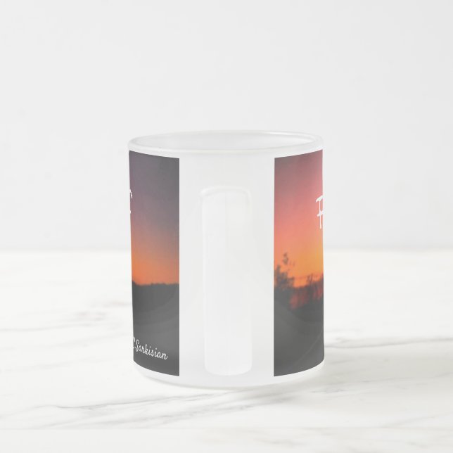 Caneca De Café Vidro Jateado Siga o batimento do seu coração (Alça)