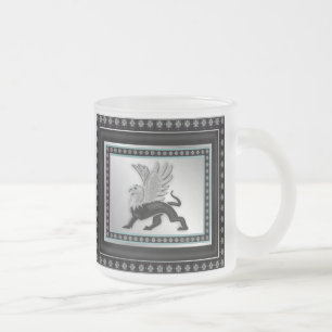 Caneca De Café Vidro Jateado Silver Griffin