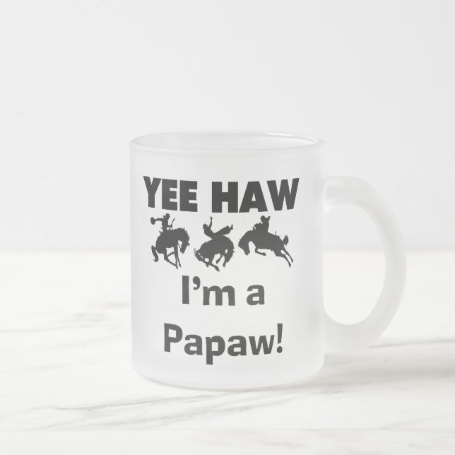 Caneca De Café Vidro Jateado Sim Haw, sou uma camiseta e presentes (Direita)