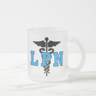 Caneca De Café Vidro Jateado Símbolo médico de LPN
