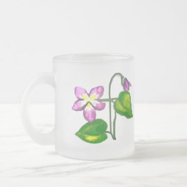 Caneca De Café Vidro Jateado Simples Elegância Humble Violet