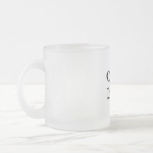 Caneca De Café Vidro Jateado Simples obrigado elegante seu elegante personaliza