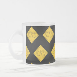 Caneca De Café Vidro Jateado Sinal de Amantes de Cerveja