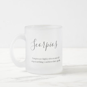 Caneca De Café Vidro Jateado "Sinal Zodiac Personalizado Scorpios e Mag de qual