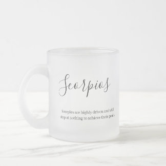 Caneca De Café Vidro Jateado "Sinal Zodiac Personalizado Scorpios e Mag de qual