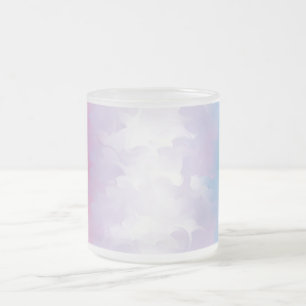 Caneca De Café Vidro Jateado Sinalizador do Orgulho do abstrato Bigender