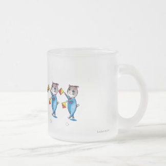 Caneca De Café Vidro Jateado Sinalizador Sinalizador Cat/Hello Glass drinque Fo