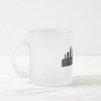 Caneca De Café Vidro Jateado Skyline New York