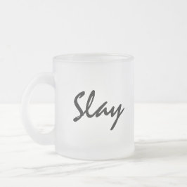 Caneca De Café Vidro Jateado Slay Modern Trendy
