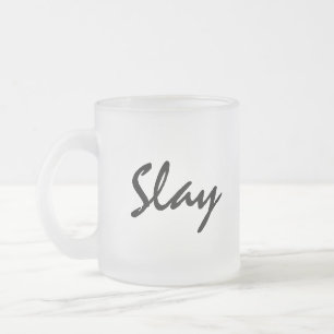 Caneca De Café Vidro Jateado Slay Modern Trendy