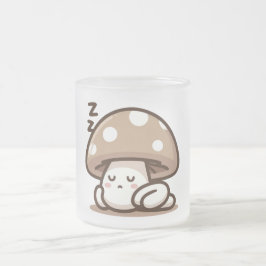 Caneca De Café Vidro Jateado Sleepy Mushroom