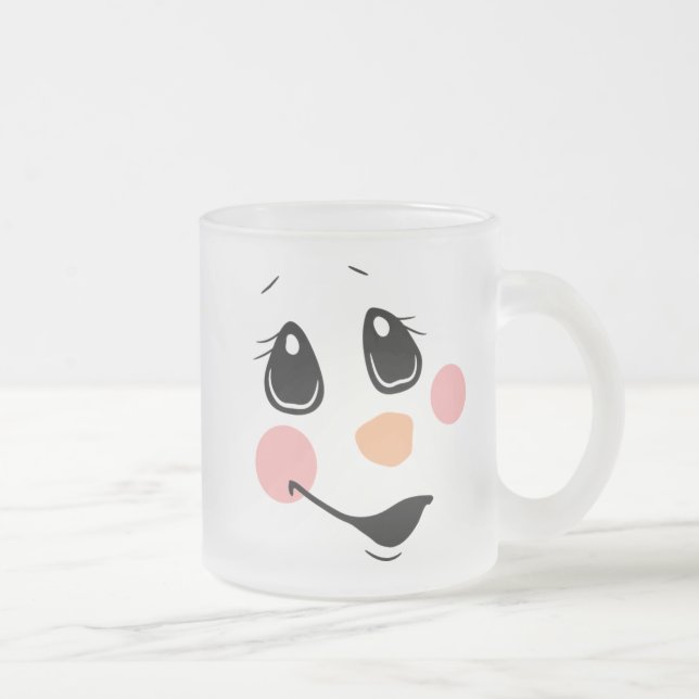 Caneca De Café Vidro Jateado Snow Man Mug (Direita)