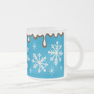 Caneca De Café Vidro Jateado Snowflake Mug