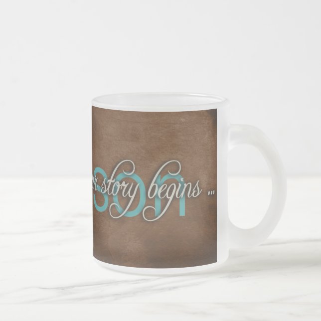 Caneca De Café Vidro Jateado Sobrenome com citação (Direita)